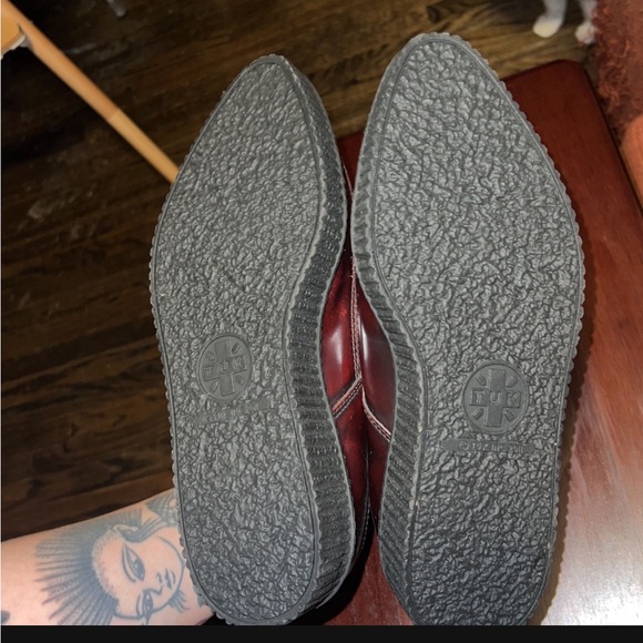 TUK burgundy rub off monk buckle creeper - Picture 2 of 4